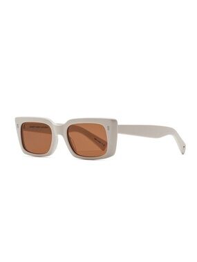 Garrett Leight California GL3030 TEESPI White Rectangular Sunglasses